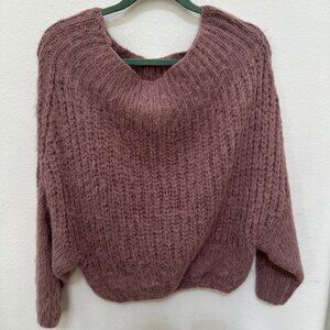 Lulus Off the Shoulder Warm Knit Sweater | Size Small/Medium